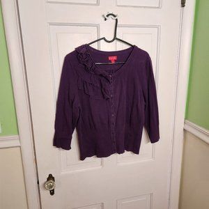 Elle Ruffle Cropped Cardigan Size XL
